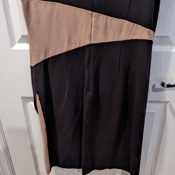 Ann Taylor Women's Color Block Sleeveless Sheath Dress, Size 10, Black Beige - Picture 8 of 10